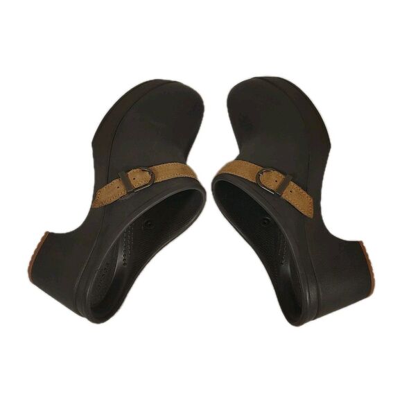 Crocs Sarah Clog Mules Women’s 8 Brown Block Heel Platform Comfort - Picture 6 of 9